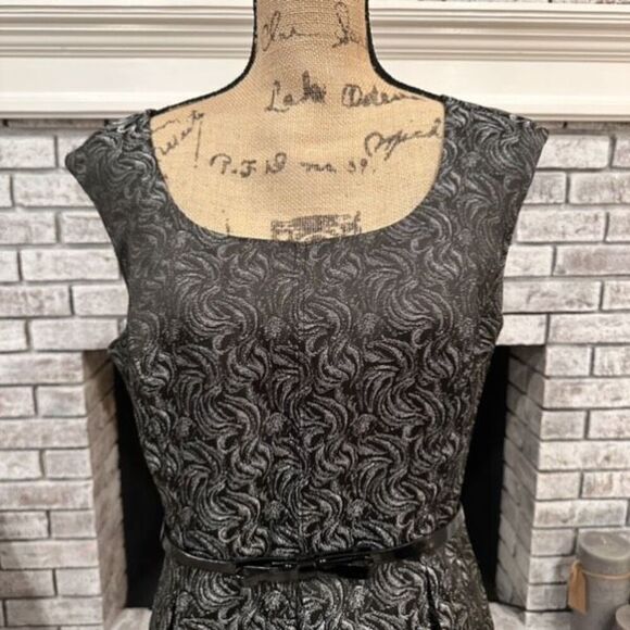 Vintage Y2K Evan Picone Belted Black Label Dress Size 12 Magic Witchy Whimsical - Picture 2 of 14